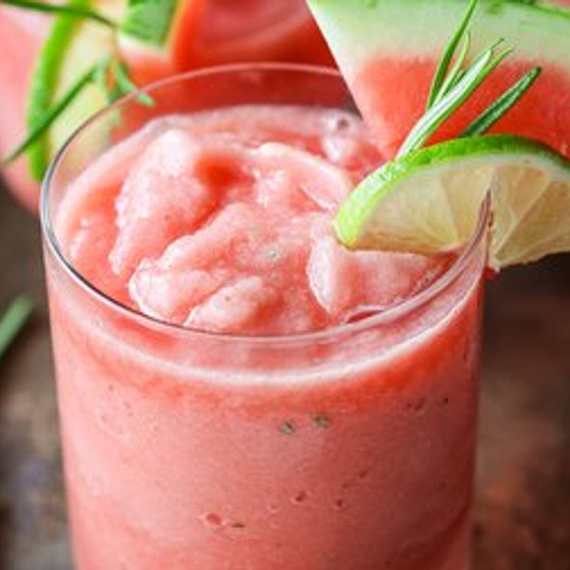 Frosted Watermelon Rosemary Slushy