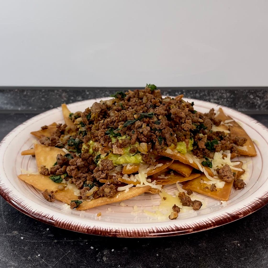 Animal style tortilla chips