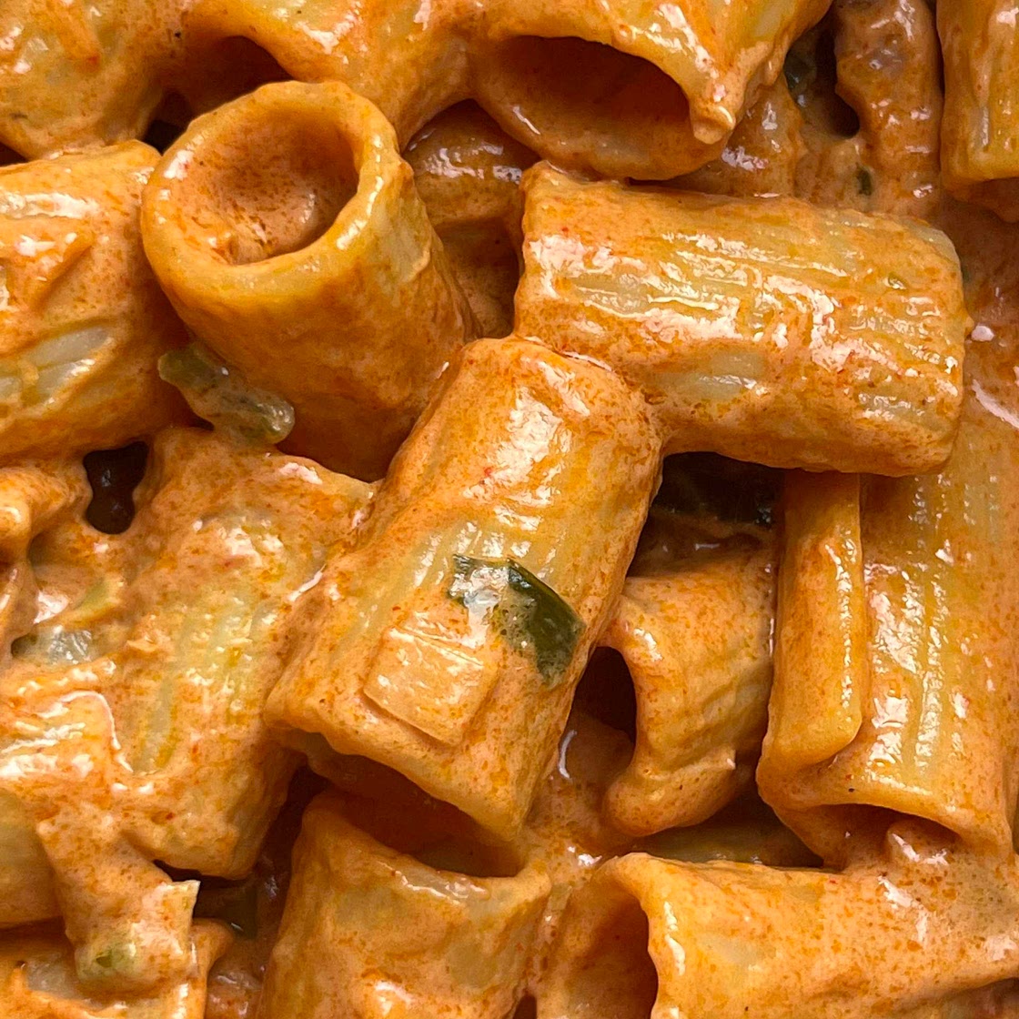 Creamy Bacon & Thyme Rigatoni