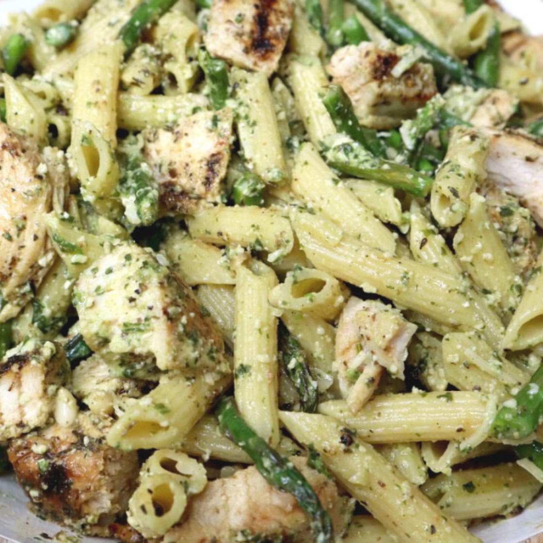 Protein Pesto Pasta W Grilled Lemon Chicken & Asparagua