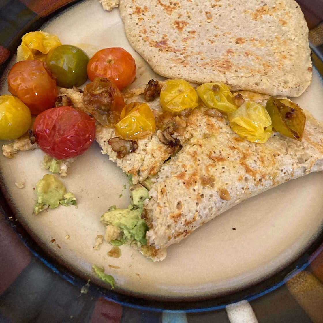 Savory Crepe With Blistered Tomatoes and Avocado
