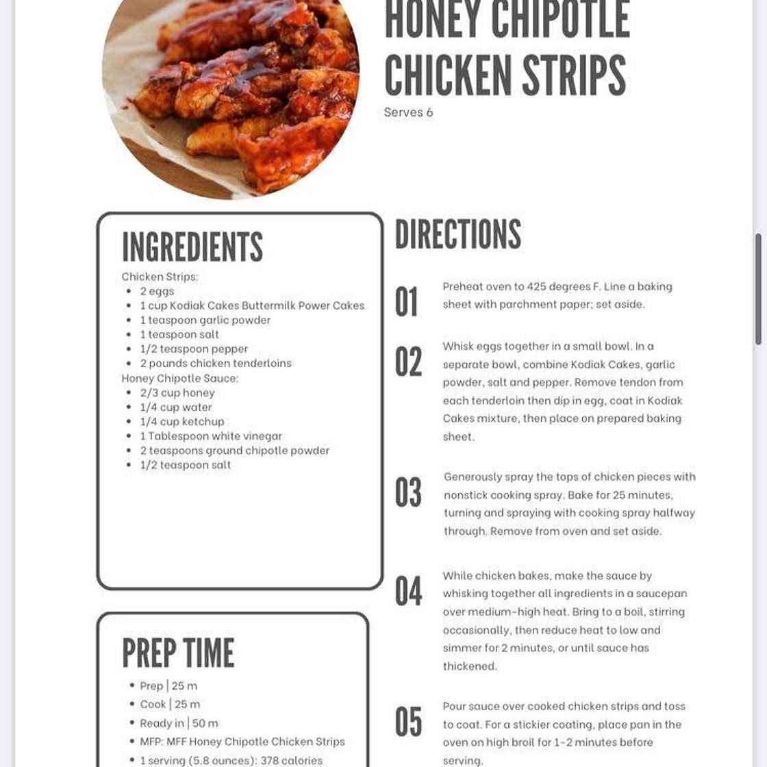 Honey Chipotle Chicken Strips