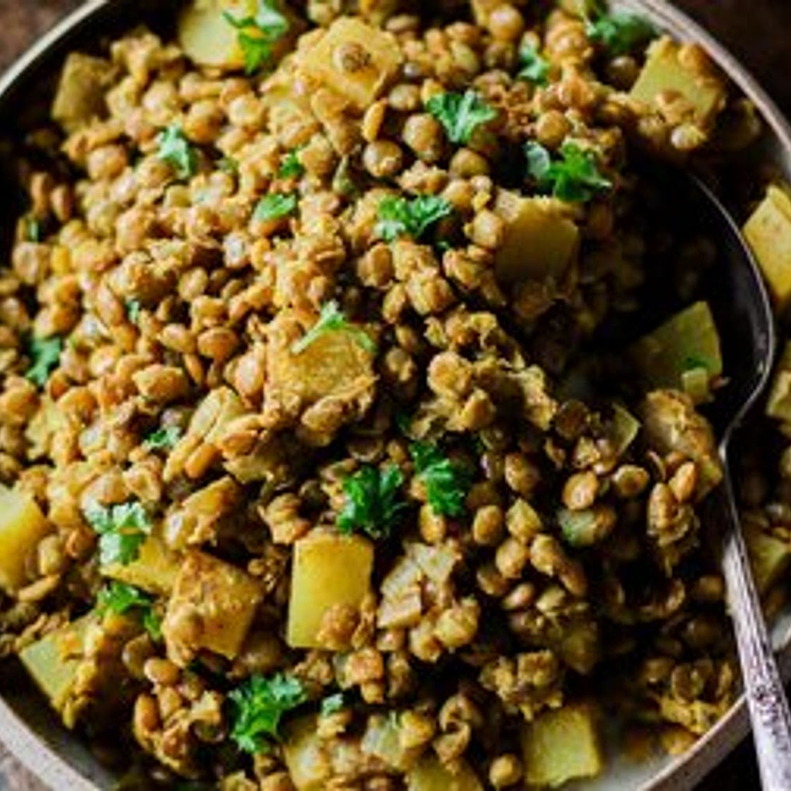 Warm Lentil & Potato Salad