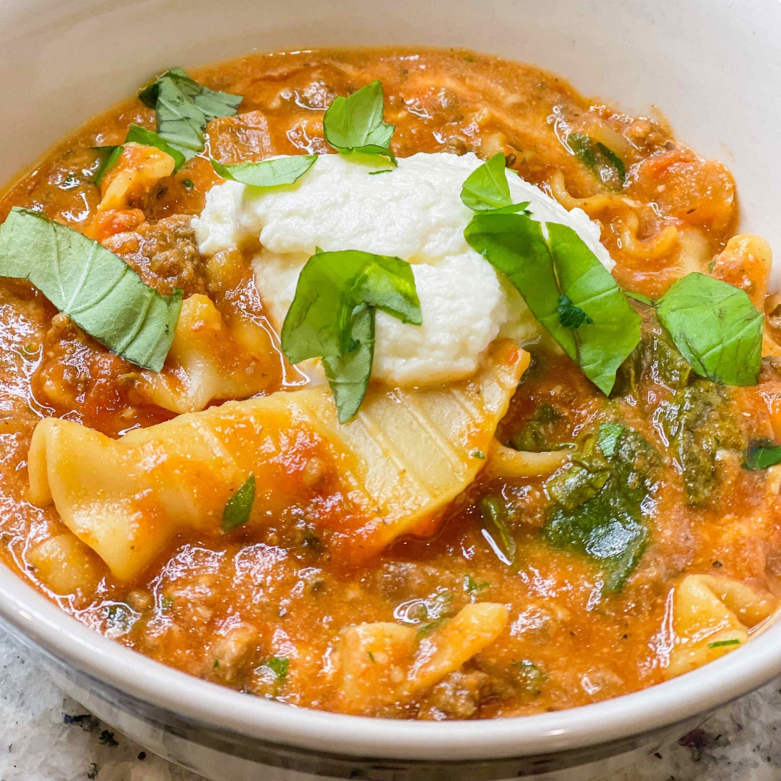 Crockpot Lasagna Soup 