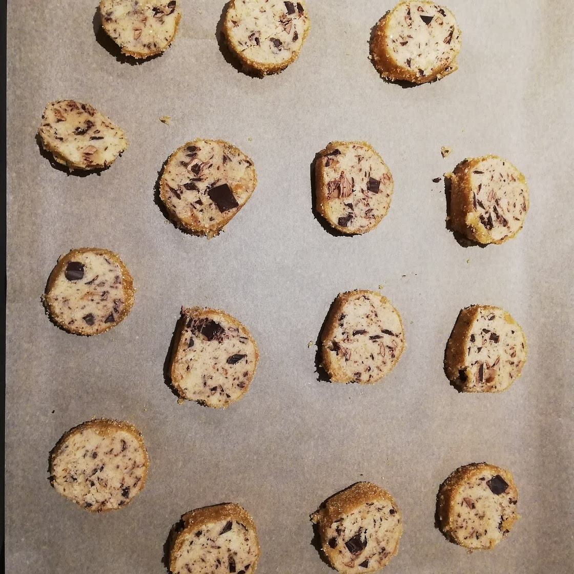 Salted Chocolate Chunk Shortbread Cookies