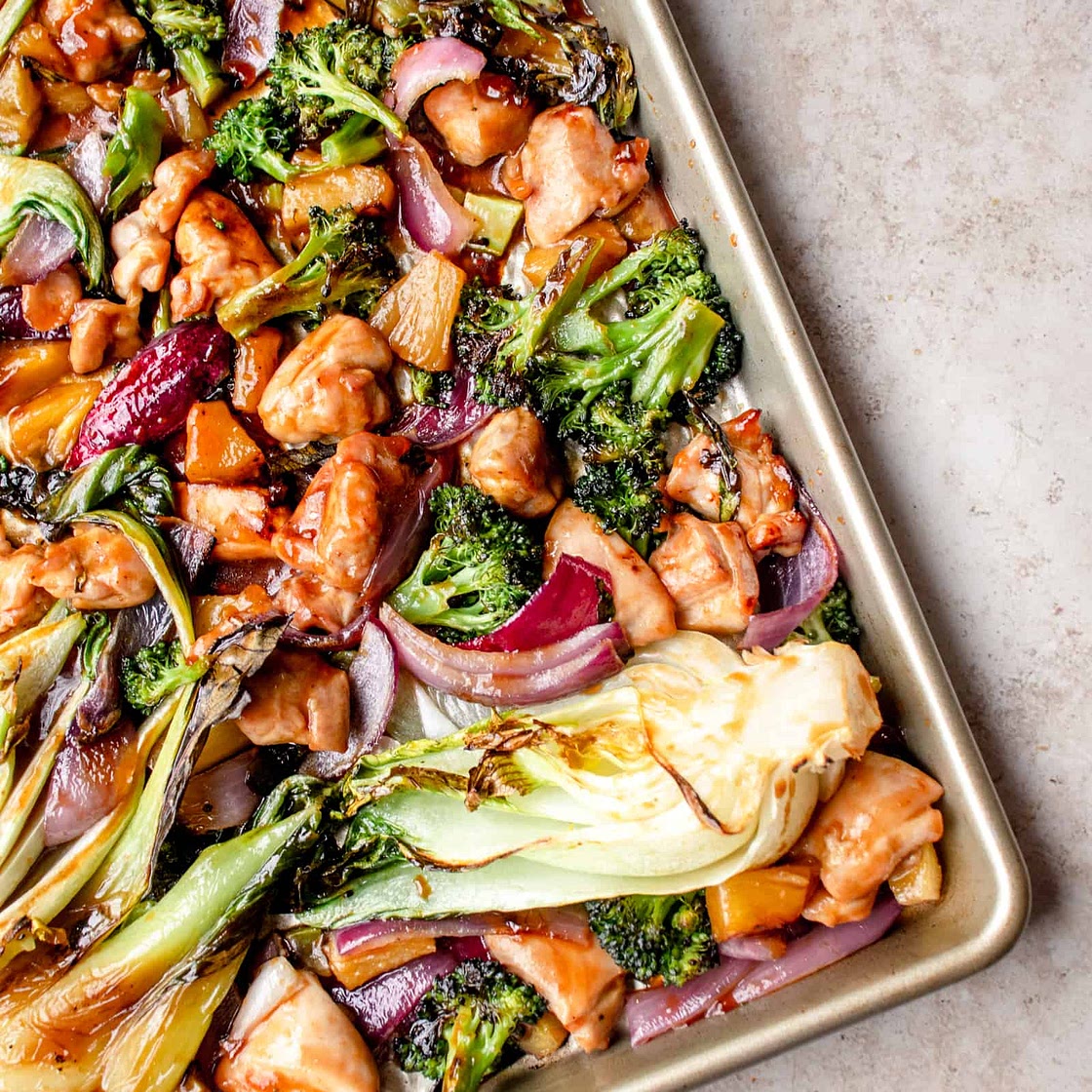 Sheet Pan Paleo Sweet and Sour Chicken and Vegetables (AIP)