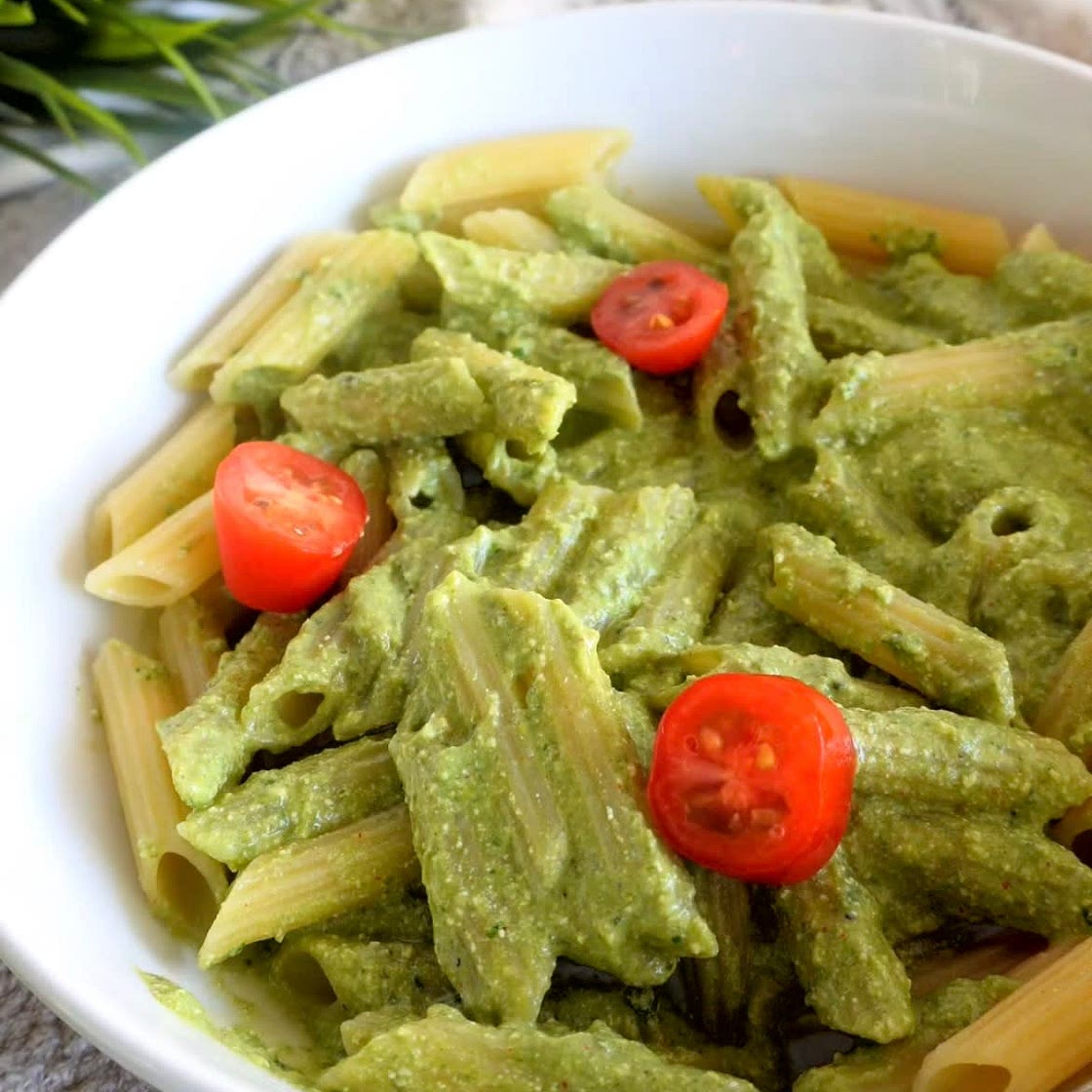 High-Protein Pesto Pasta