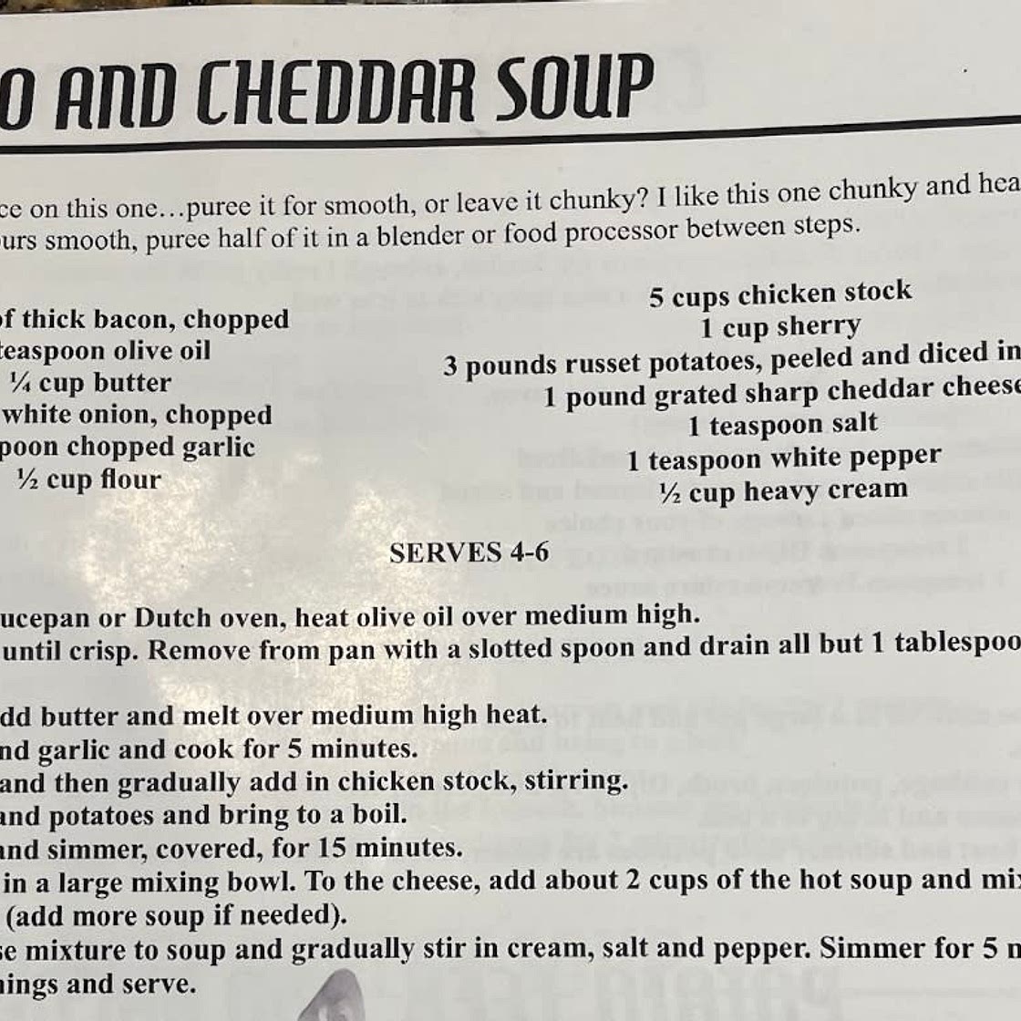 Potato Cheddar Soup