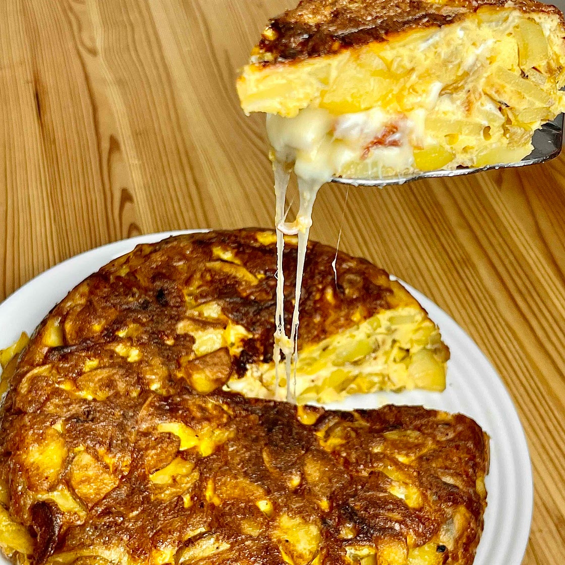 Cheese and Bacon stuffed Tortilla de Patatas