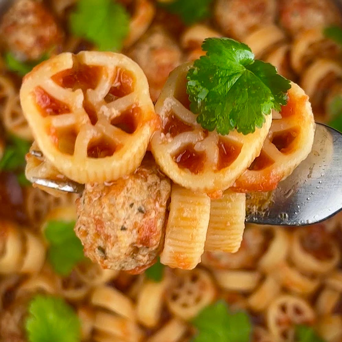Mini Meatballs Pasta