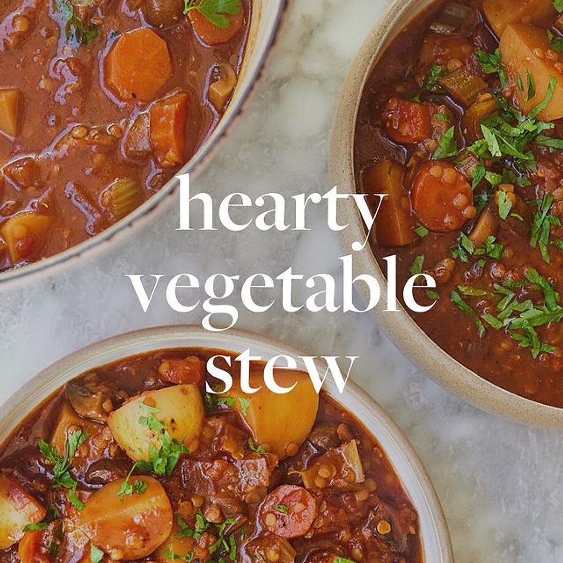 Follow us for delicious, plant-based recipes 🌱 Here’s a hearty veggie stew for you, packed with goodness and super easy to make. You’ll need - 1 tablespoon olive oil -1 onion, chopped into 3cm / 1″ chunks -2 sticks of celery, sliced into 2cm / ¾″ chunks -