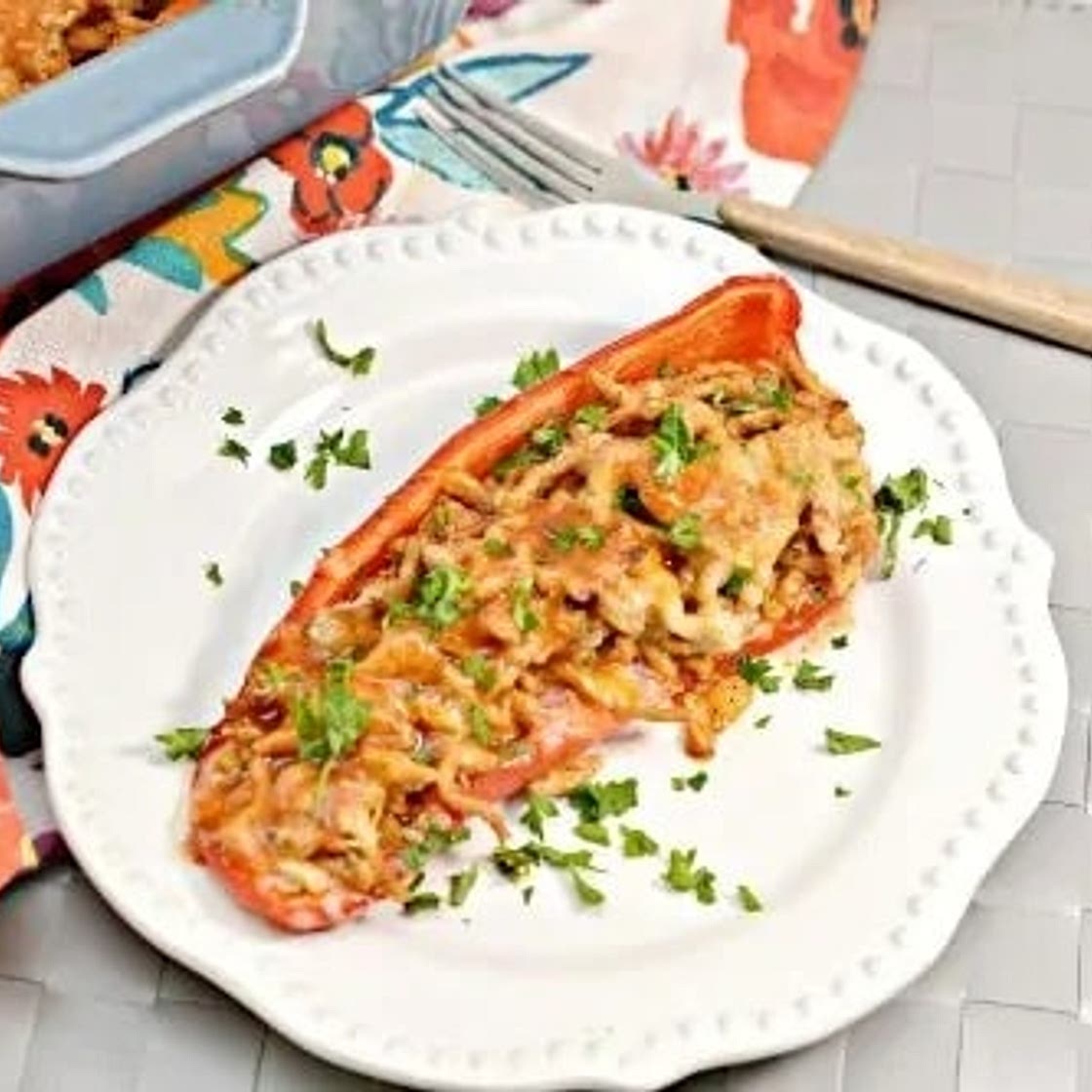 Keto Enchilada Stuffed Peppers