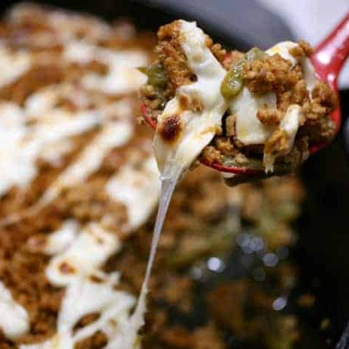 Keto Green Bean Skillet Pizza