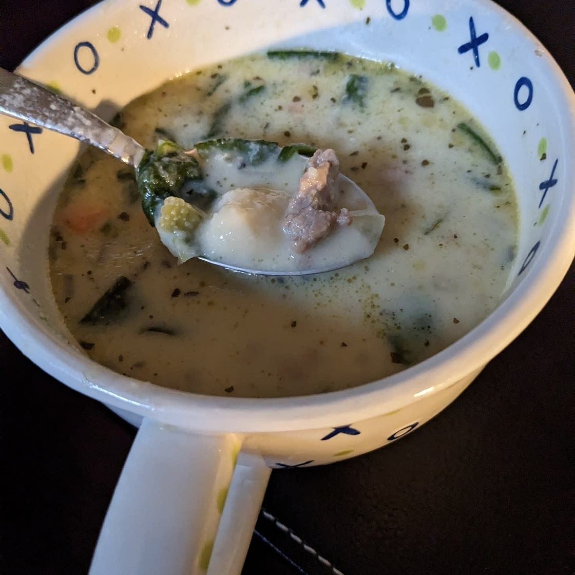 Slow Cooker Creamy Gnocchi Sausage Kale Soup