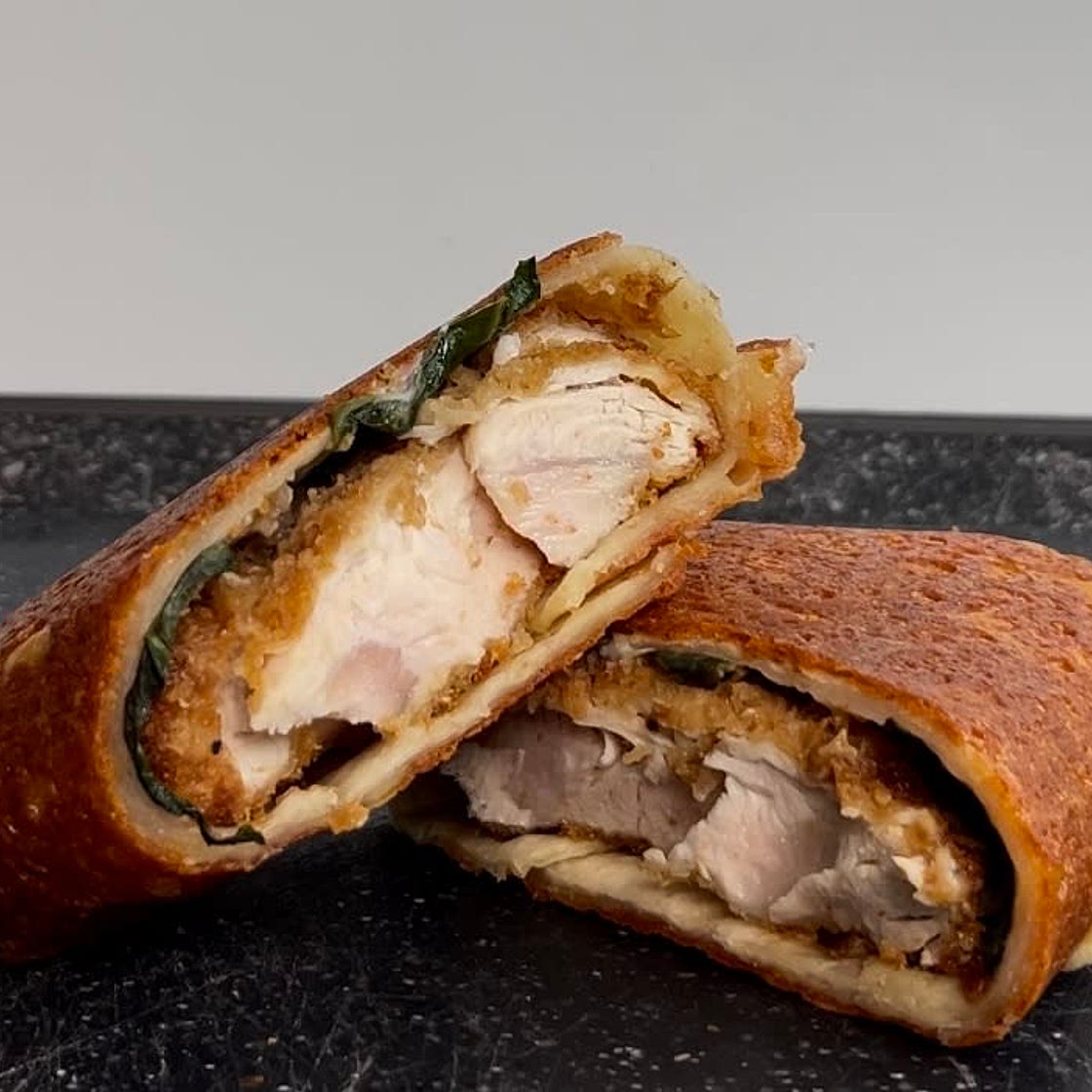Crispy chicken cheese wrap