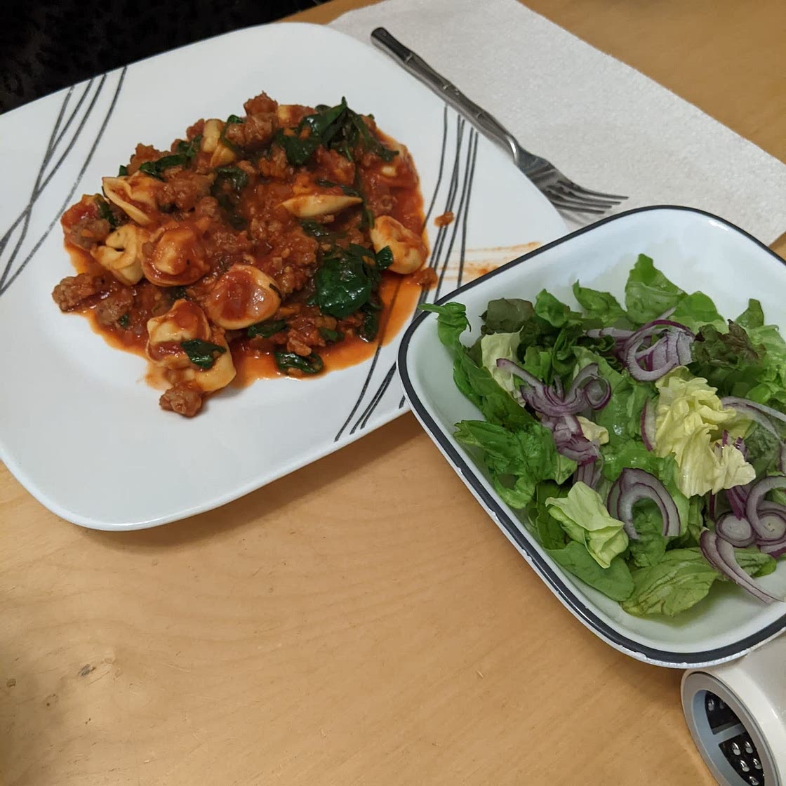 Italian Sausage Tortellini Skillet