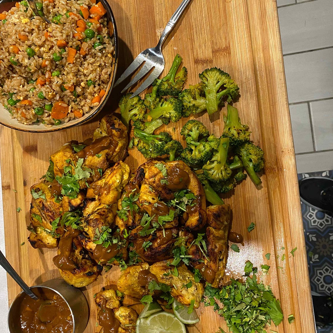 Chicken Satay with Peanut Sauce