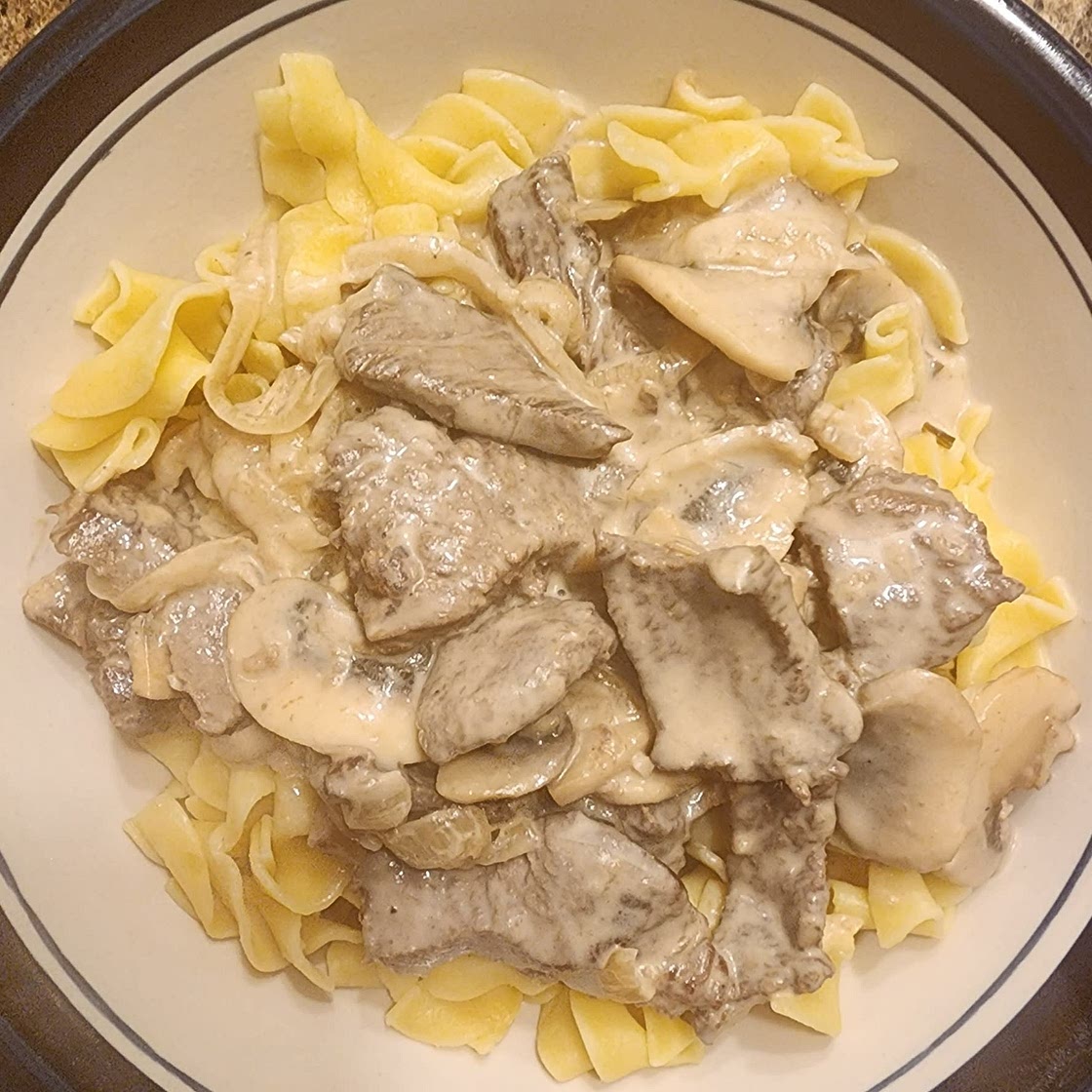 Beef stroganoff