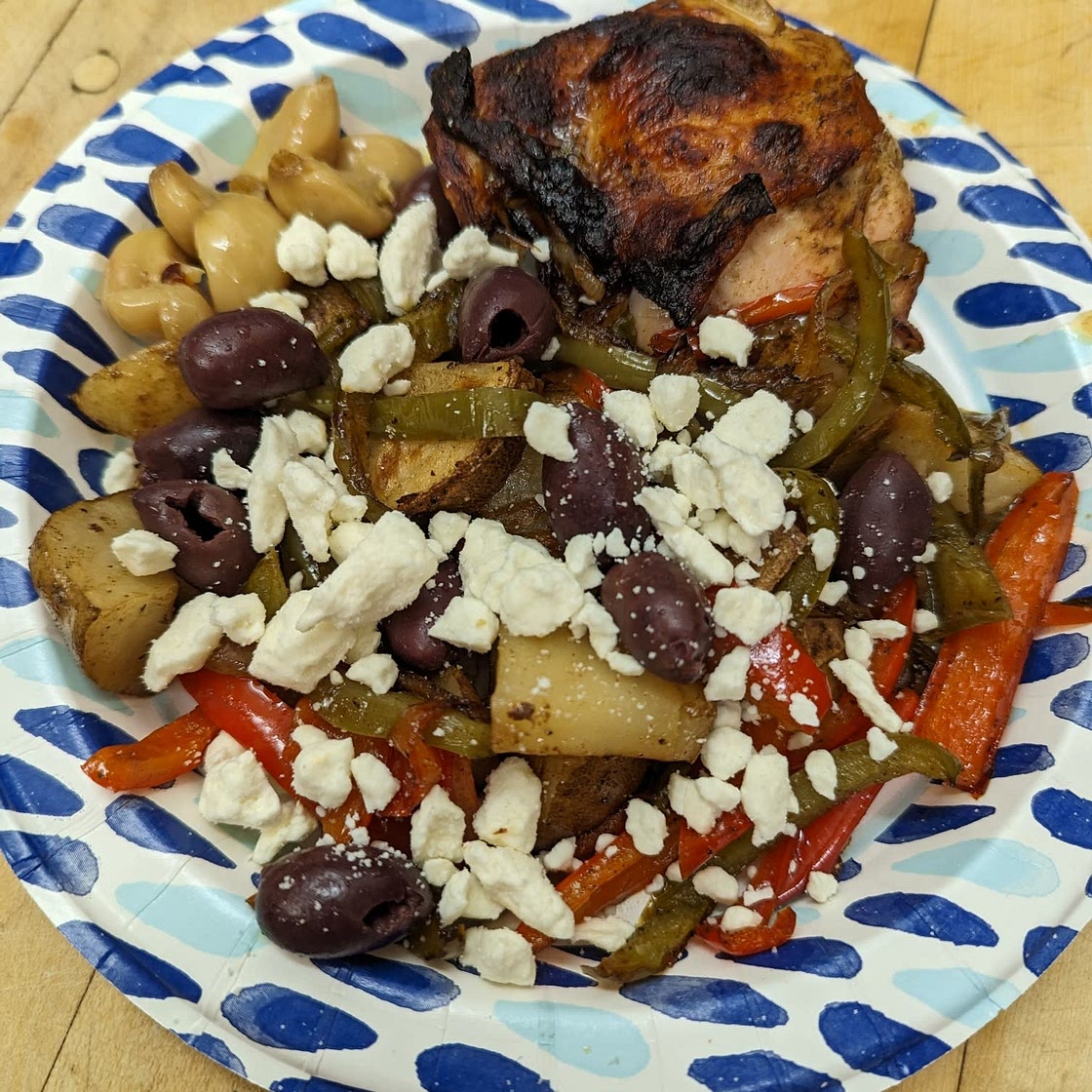 Mediterranean Sheet Pan Chicken Dinner