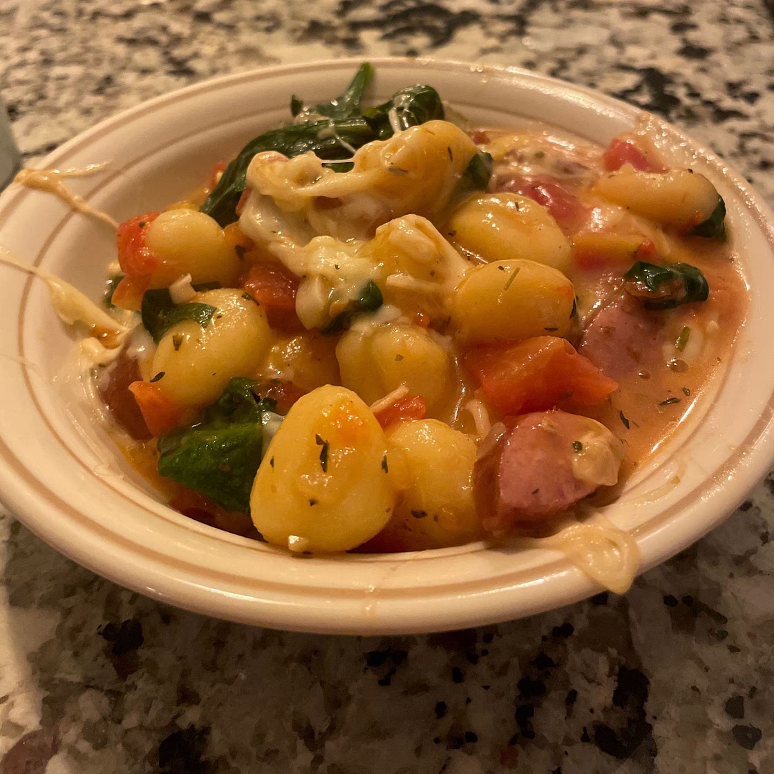 Cheesy One-Pot Gnocchi with Italian Sausage & Spinach