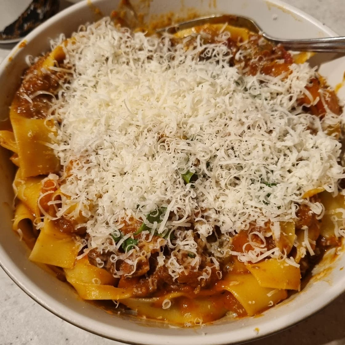 Slow Cooked Shredded Beef Ragu Pasta