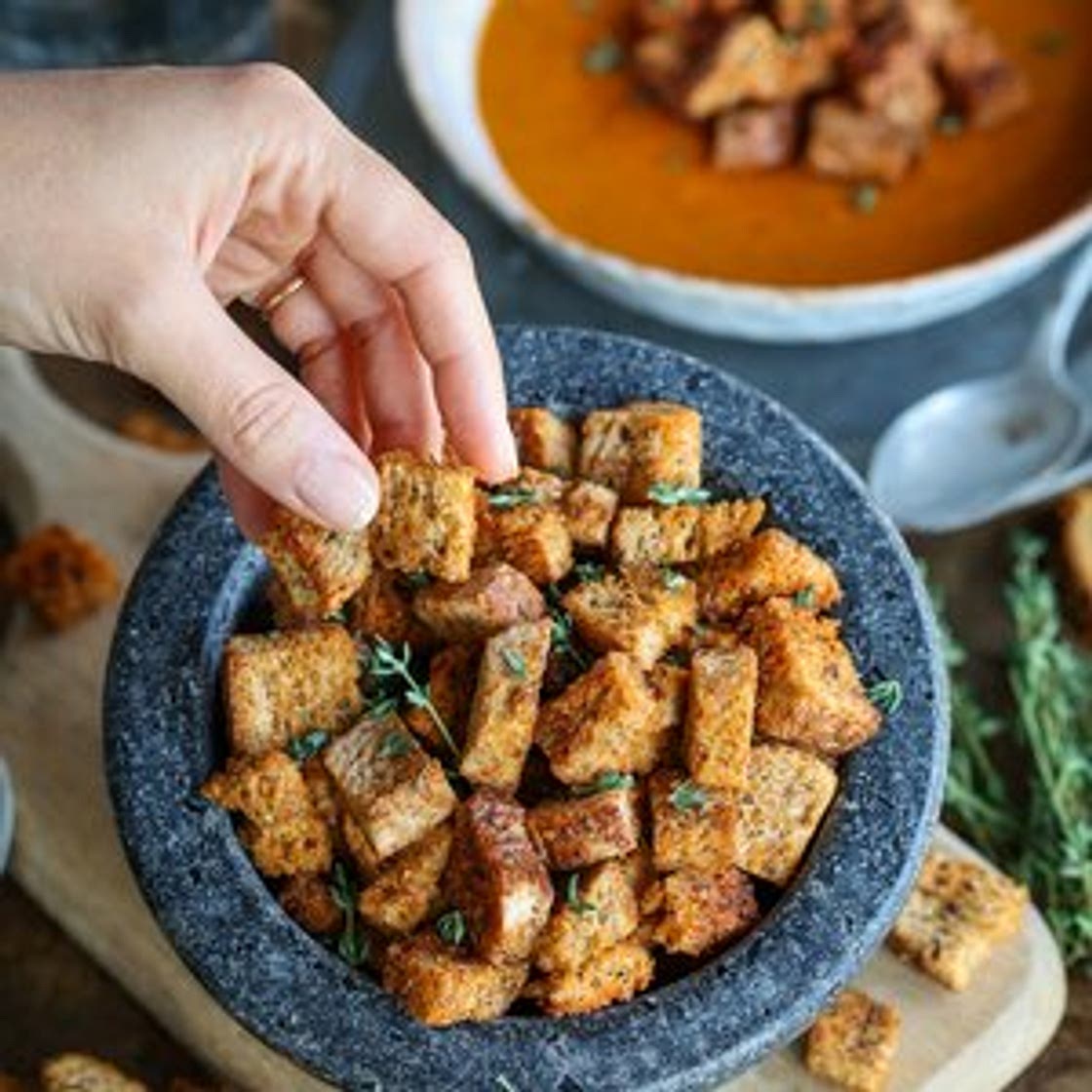 Homemade Crunchy Croutons