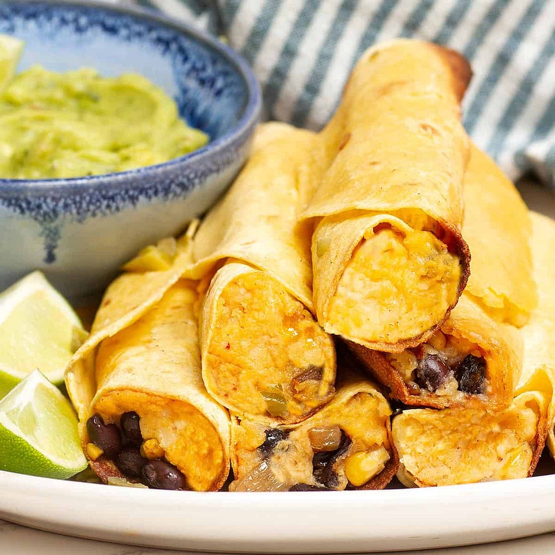 Easy Vegan Baked Taquitos