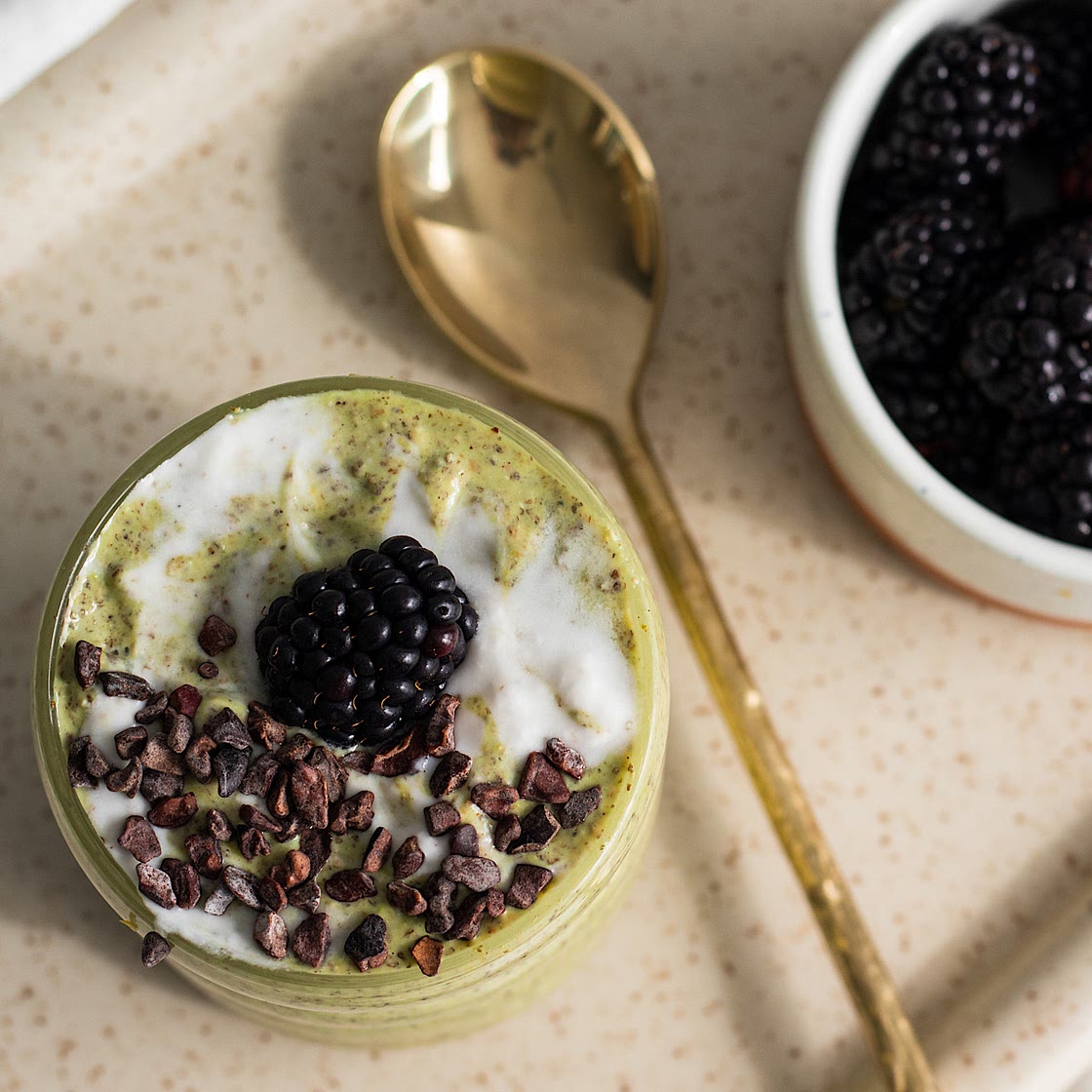 Pistachio Chia Pudding (blended)