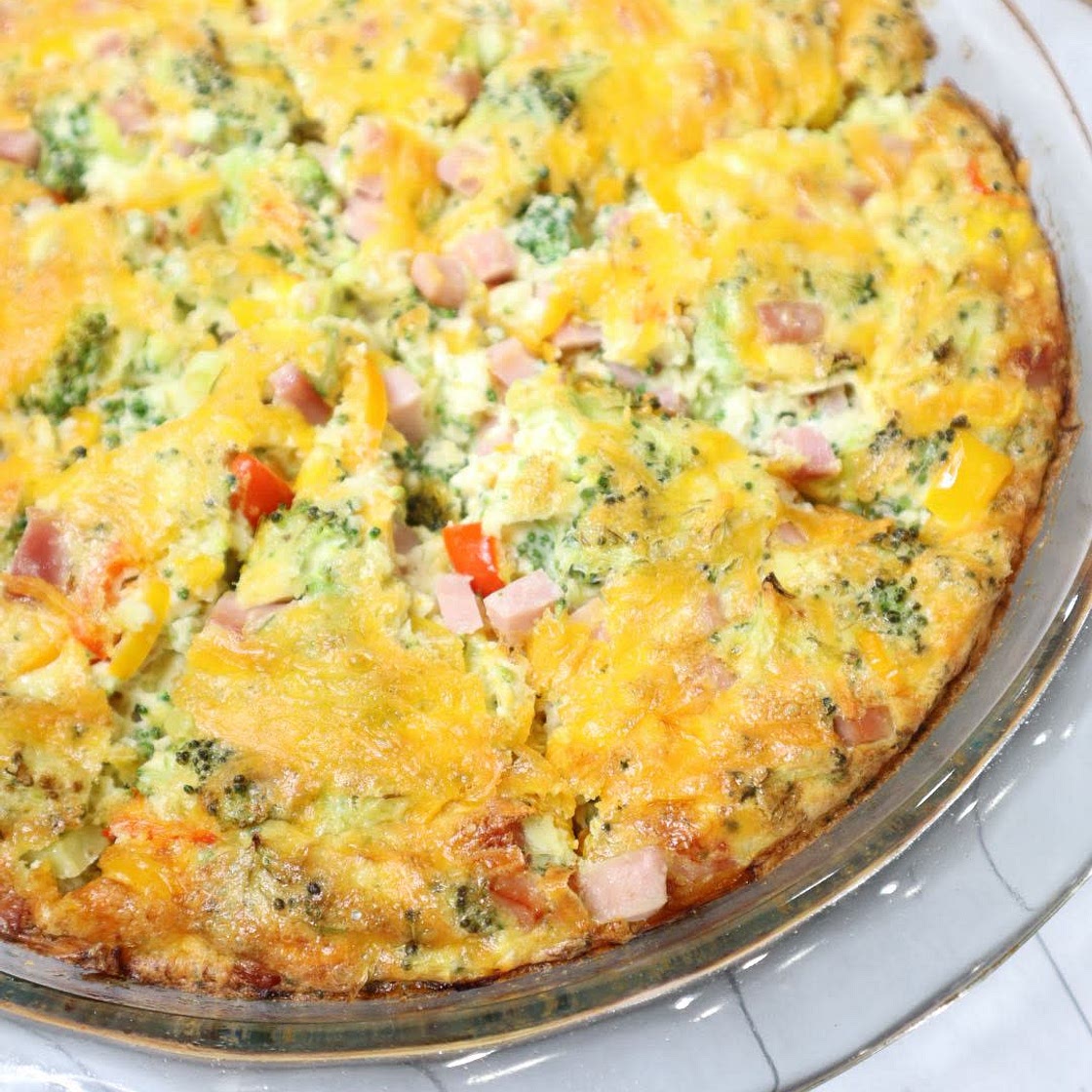 Low Carb Ham & Cheese Quiche
