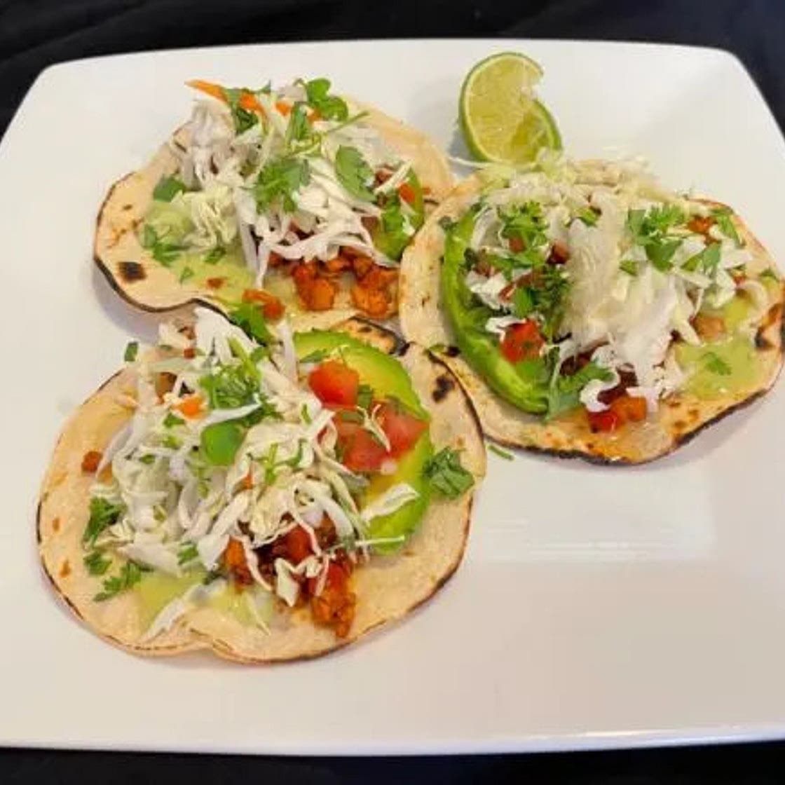 Fire-Roasted Sweet Sriracha Vegetarian Tacos