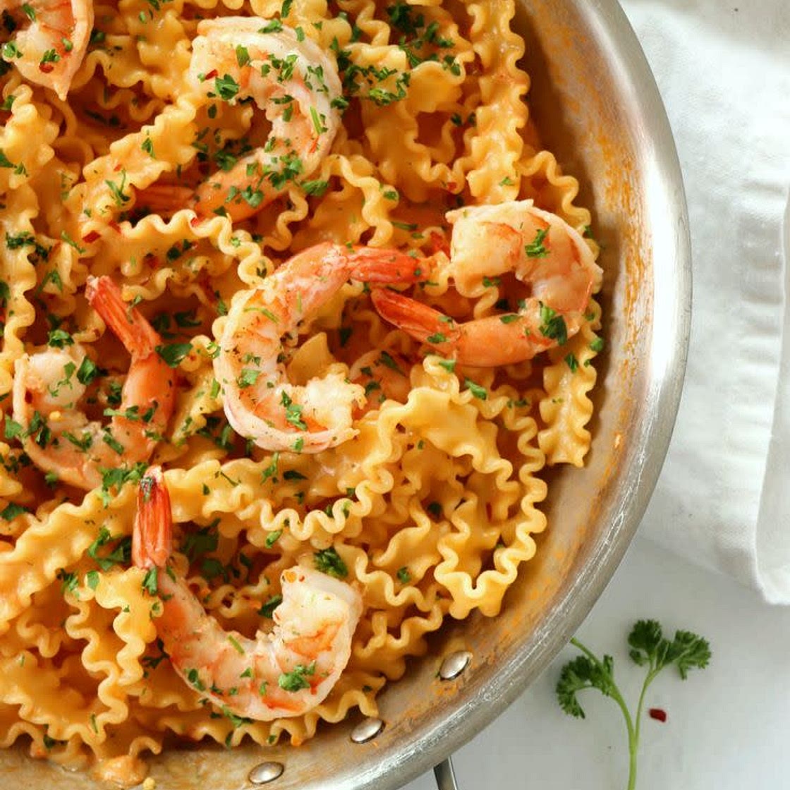 Shrimp Mafaldine Pasta
