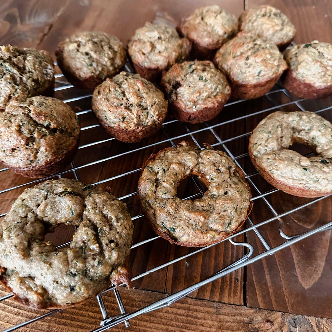 Zucchini banana muffins