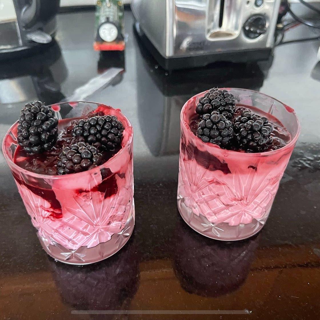 Blackberry & lemon fool