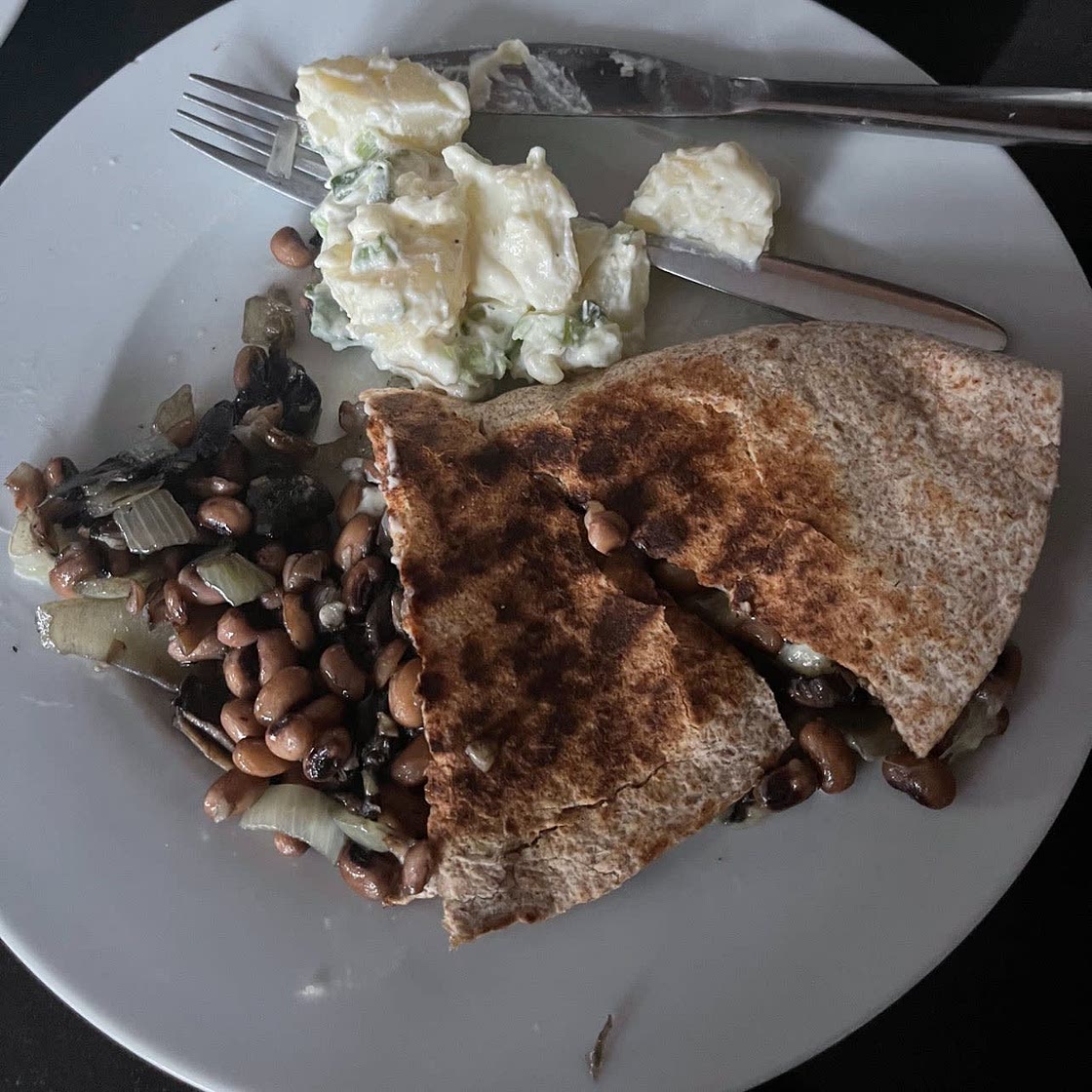 Mushroom and Black Bean Quesadillas