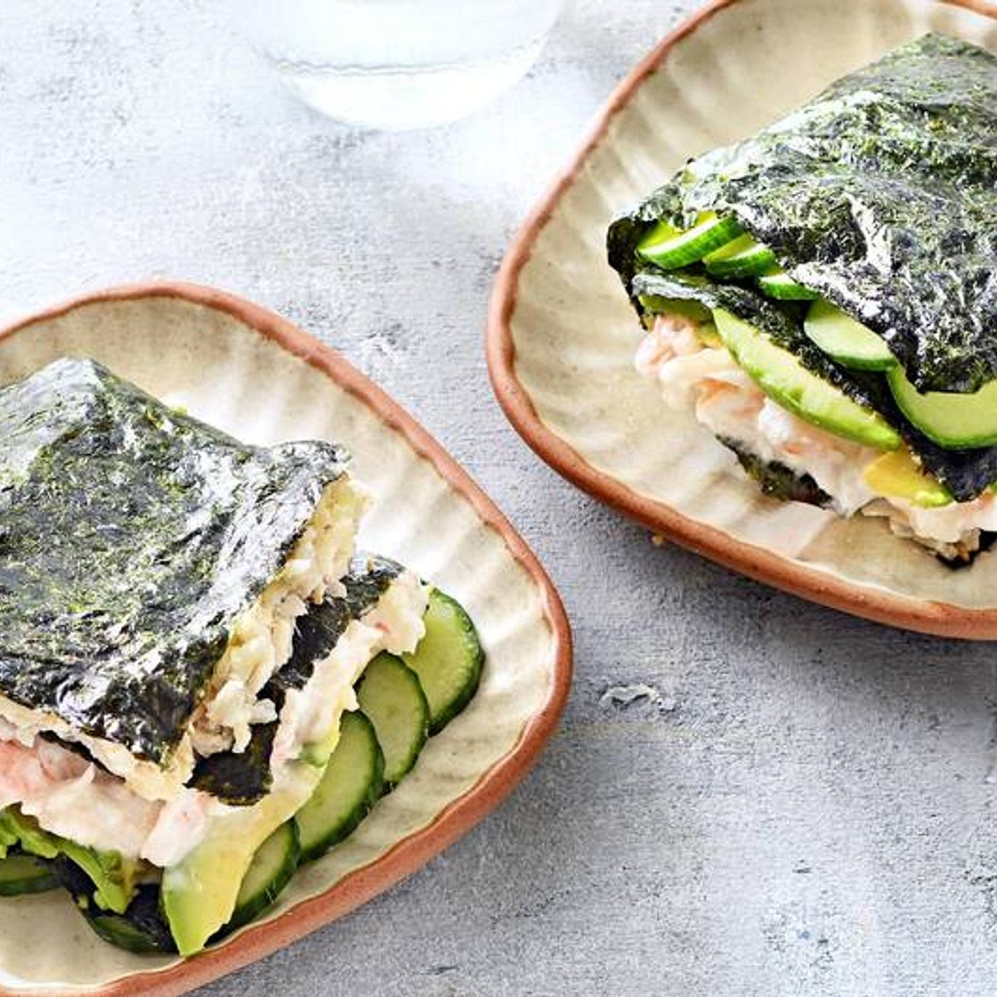 Shrimp Salad Seaweed Wraps