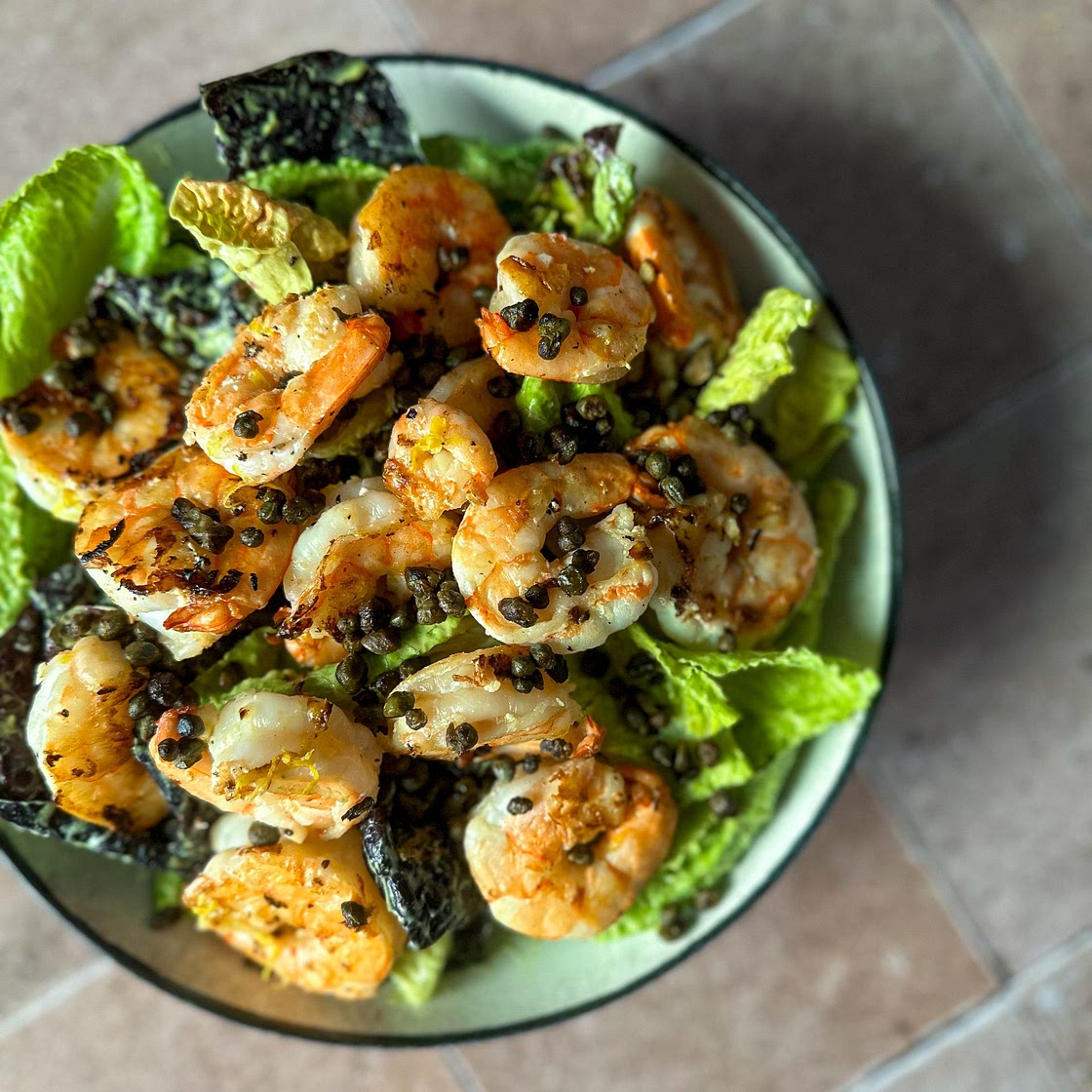 Quick Avocado Shrimp Caesar