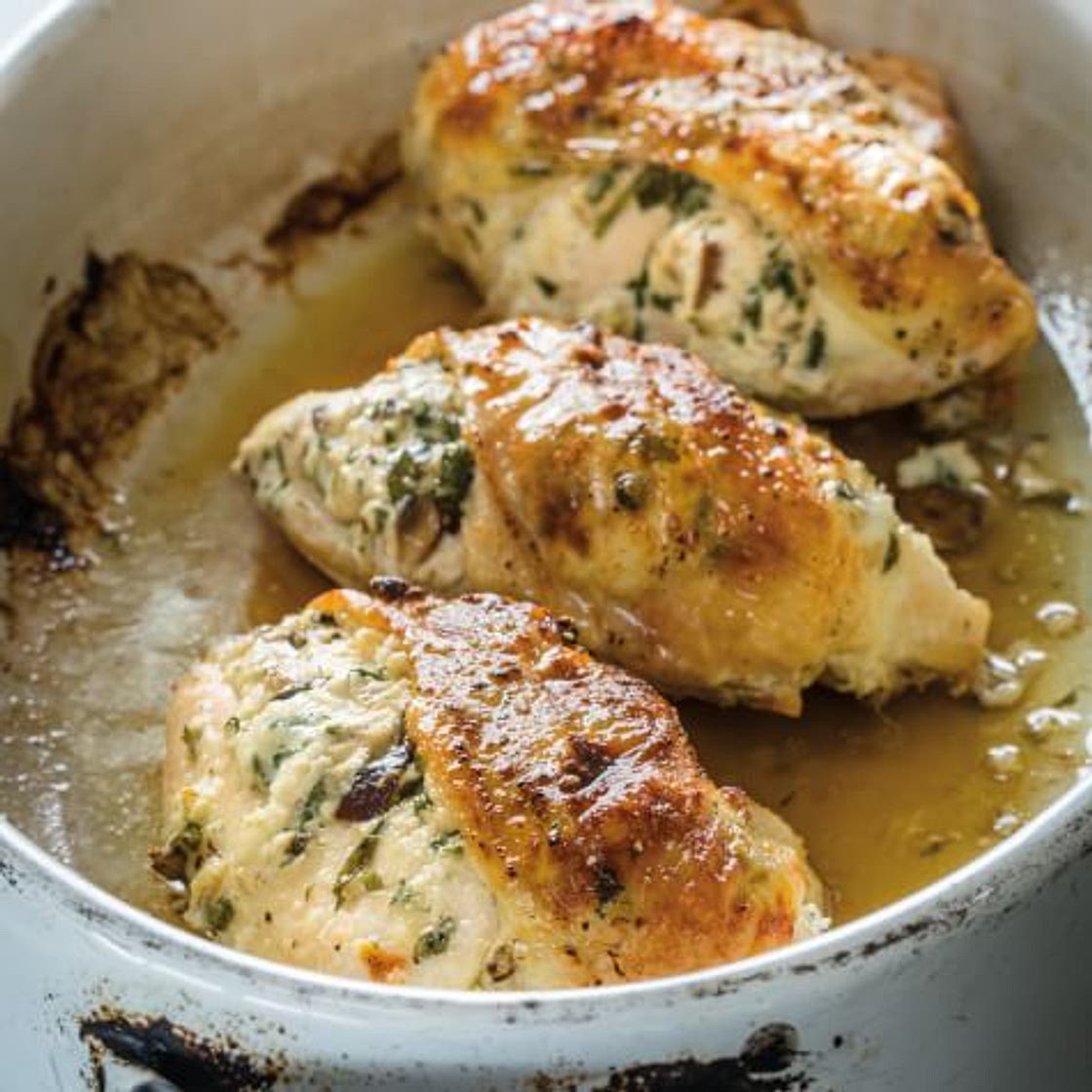 Chicken Breasts Stuffed with Mushrooms and Ricotta