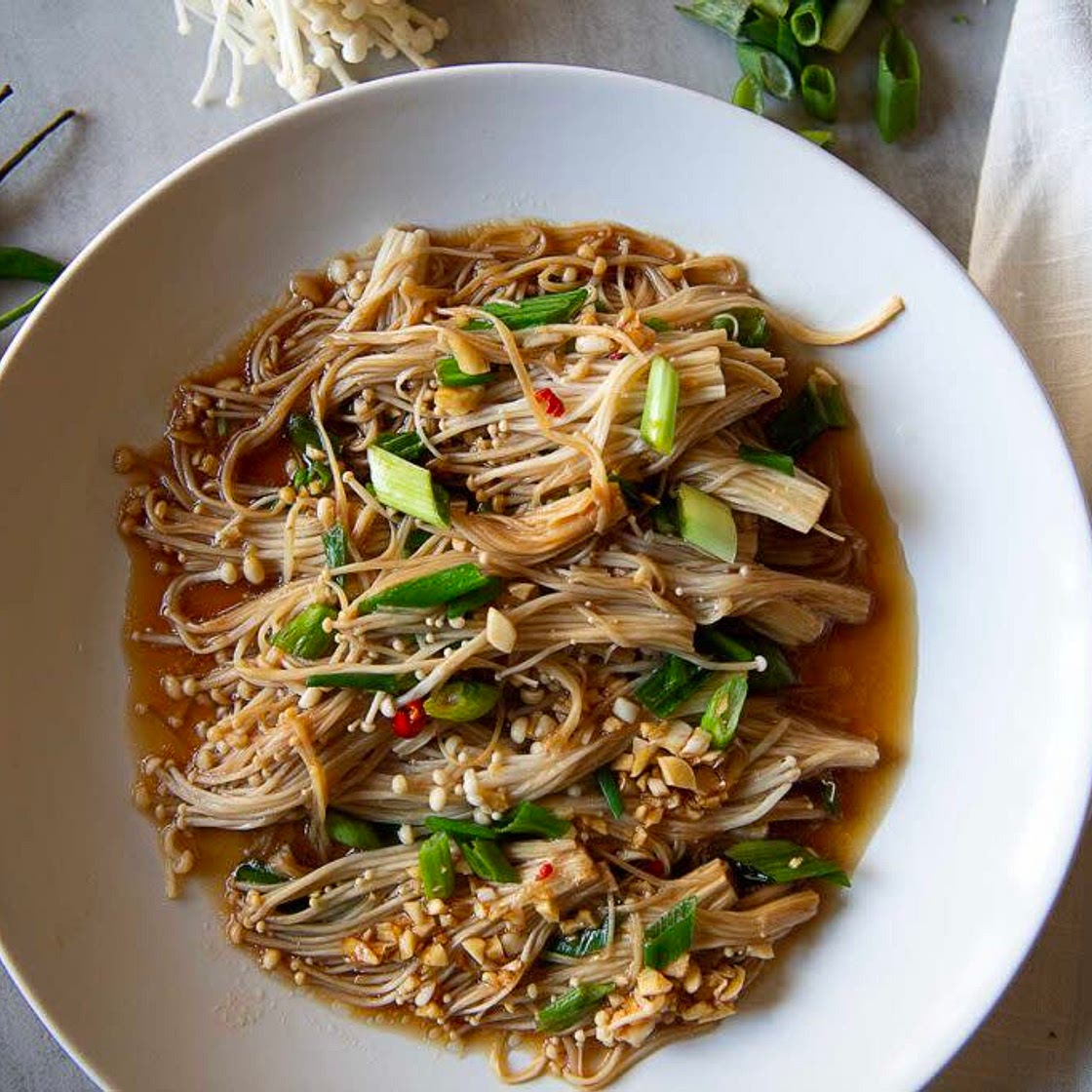 Spicy Enoki Mushrooms