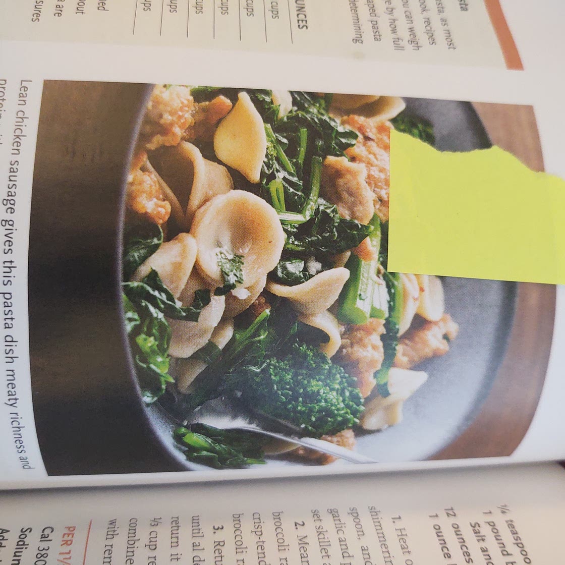 p164 Orecchiette with broccoli rabe and sausage