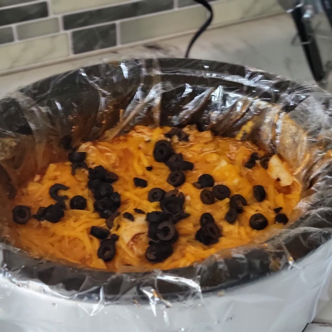 Slow Cooker Chicken Enchilada Casserole
