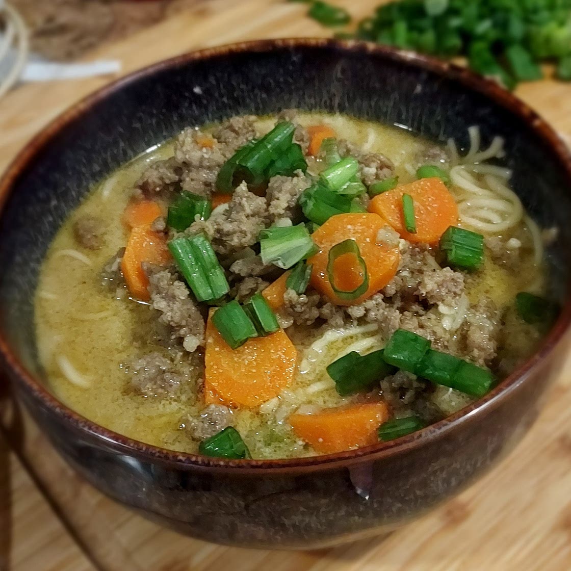 coconut curry pork noodle soup