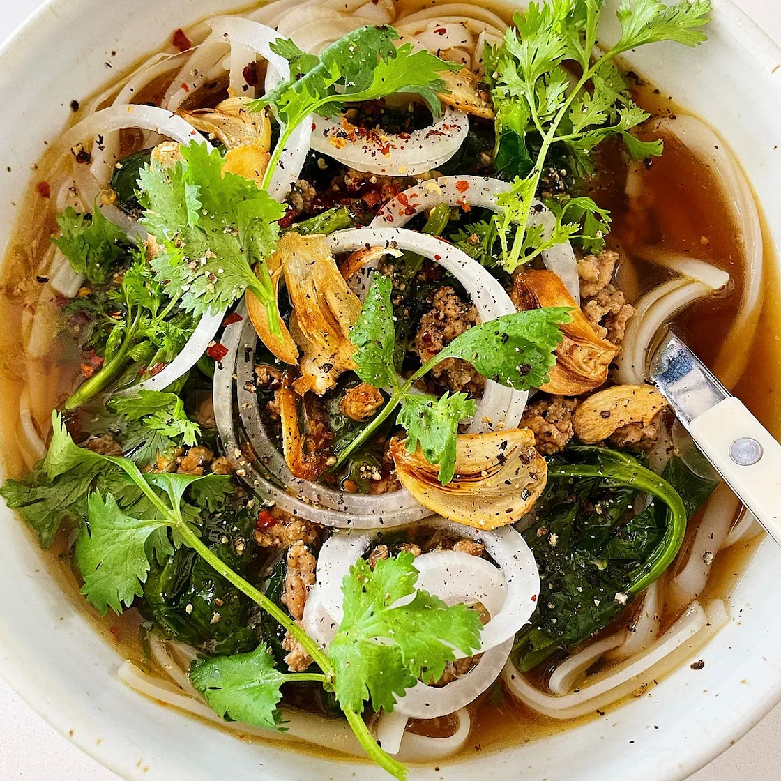 Spicy Pork Noodle Soup with Toasted Garlic — Alison Roman