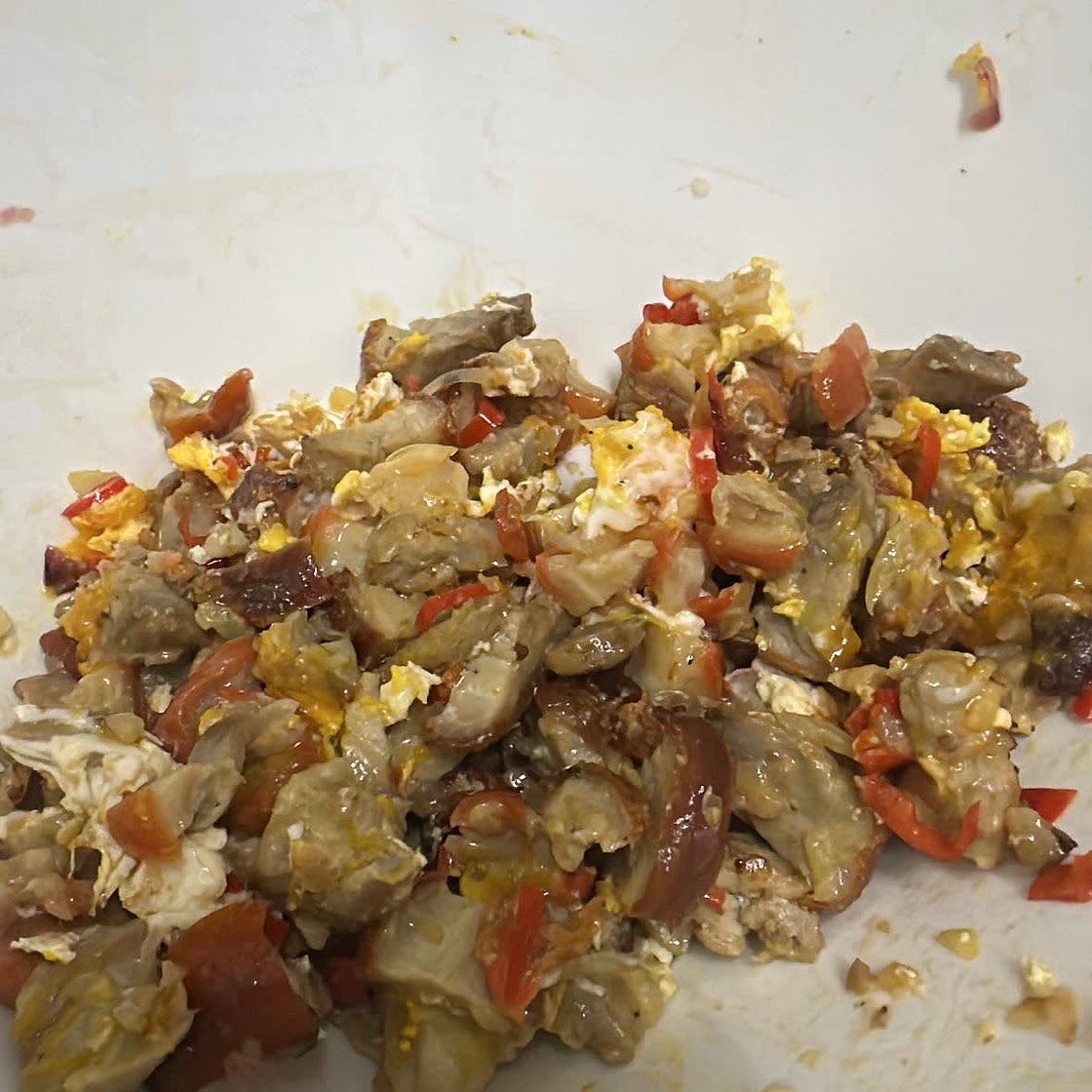 Pig head sisig