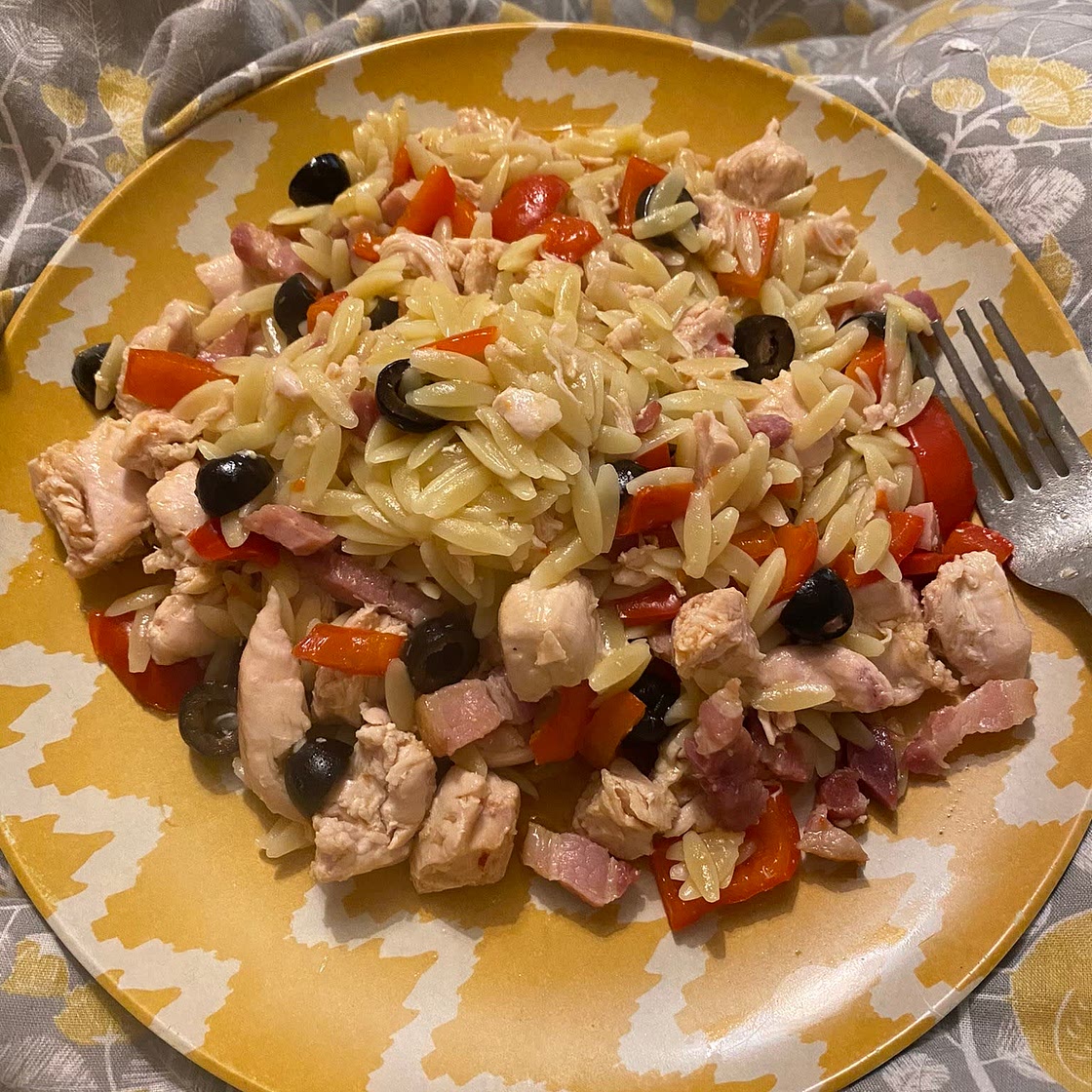 Orzo with Chicken and Bacon