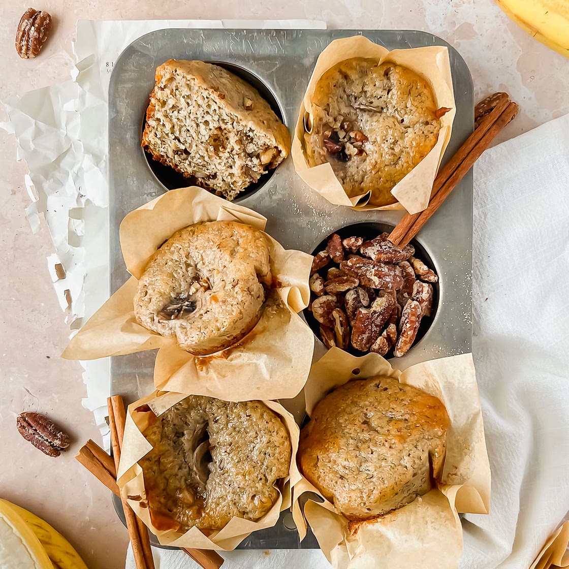 Greek Yogurt Banana Muffins