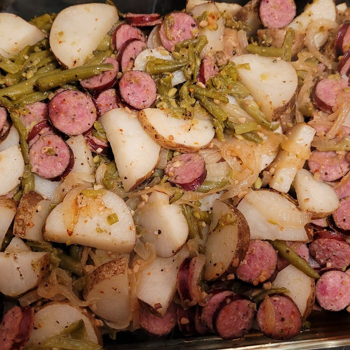 Sausage Green Bean Potato Casserole