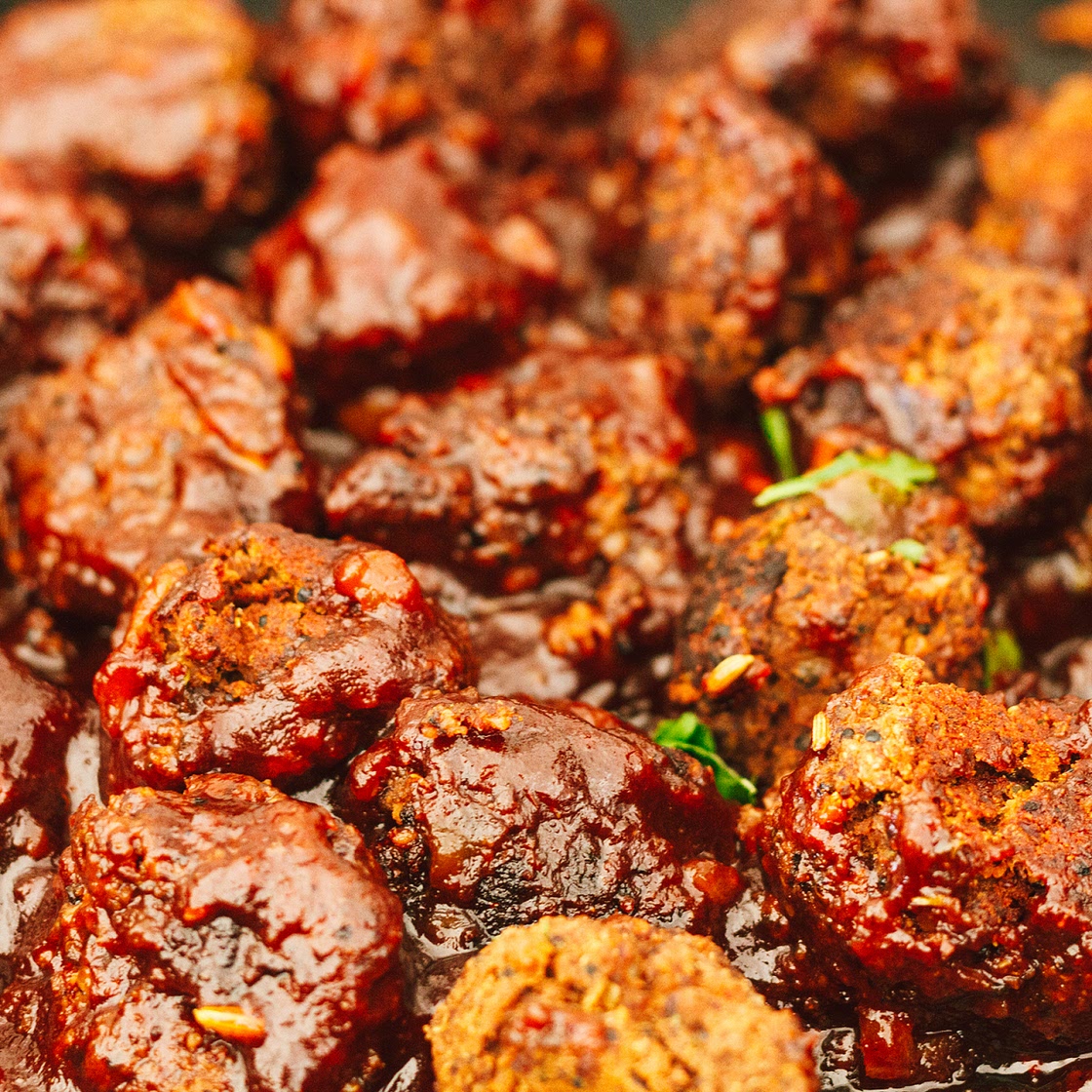 Vegan Barbeque Meatballs
