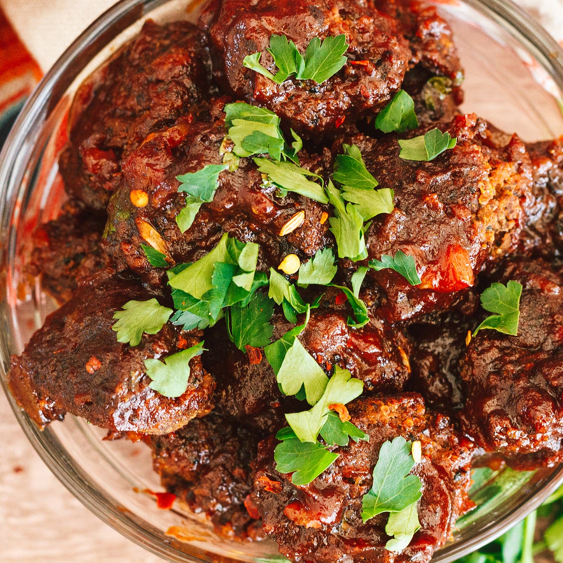 Vegan Barbeque Meatballs