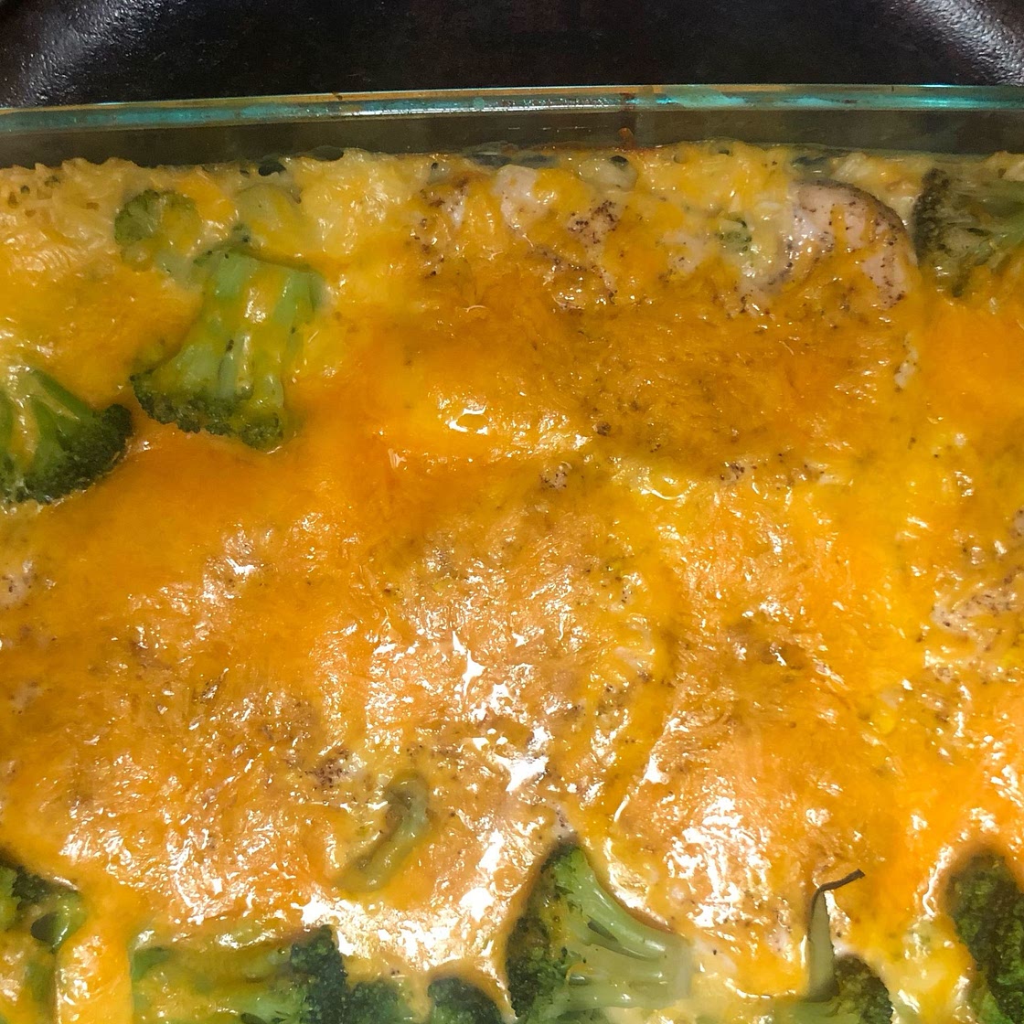 Broccoli Cheddar Chicken Bake with Crackers