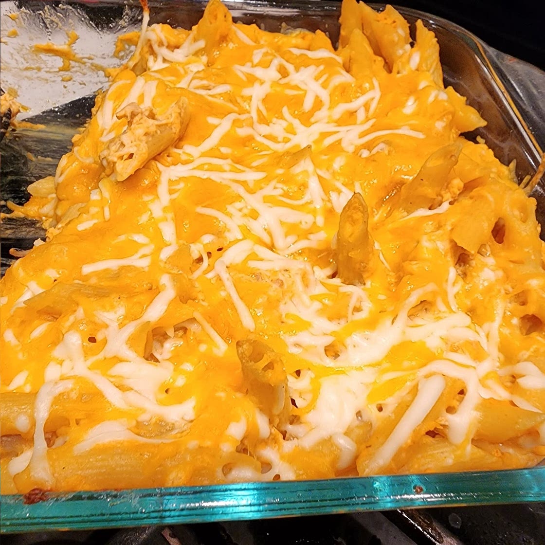 Buffalo Chicken Pasta Bake